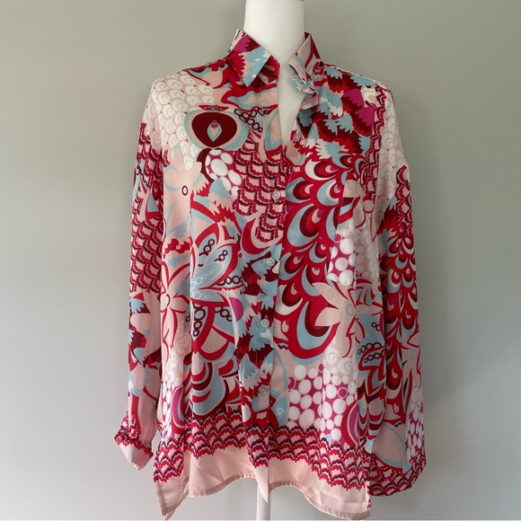 3pc Set Printed Shirt Scarf Shorts - Picture 7 of 8